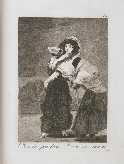 Plate from Los Caprichos, 1797-1798 by Francisco de Goya